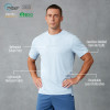 Custom Men's Laser-Perforated Running T-Shirt with Seamless Bonded Technique