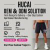 Custom Men's Contrast Panel Running Shorts Manufacturer