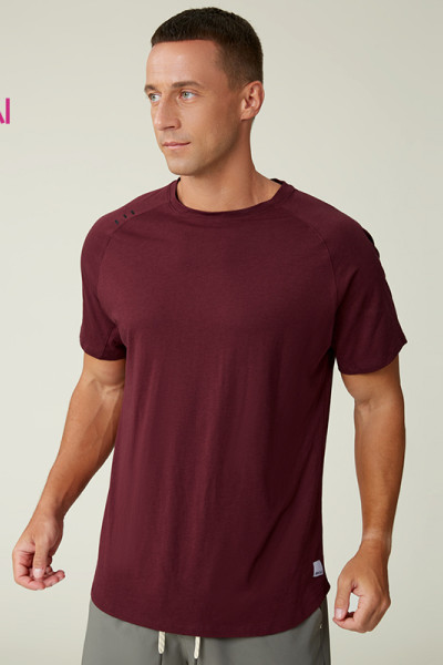 Custom Men's Draping Modal Cotton Training T-Shirt Manufacturer
