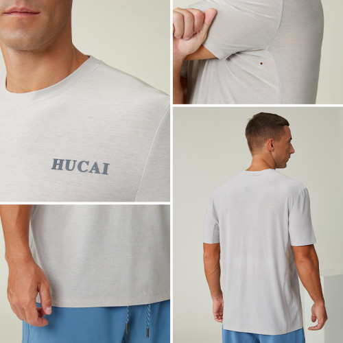 Custom Men's Tencel Wool Blend Performance Fitness Leisure T-Shirt Manufacturer