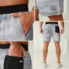 Custom Men's Gray Camo Four-Way Stretch Sports Shorts Manufacturer