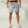 Custom Men's Gray Camo Four-Way Stretch Sports Shorts Manufacturer