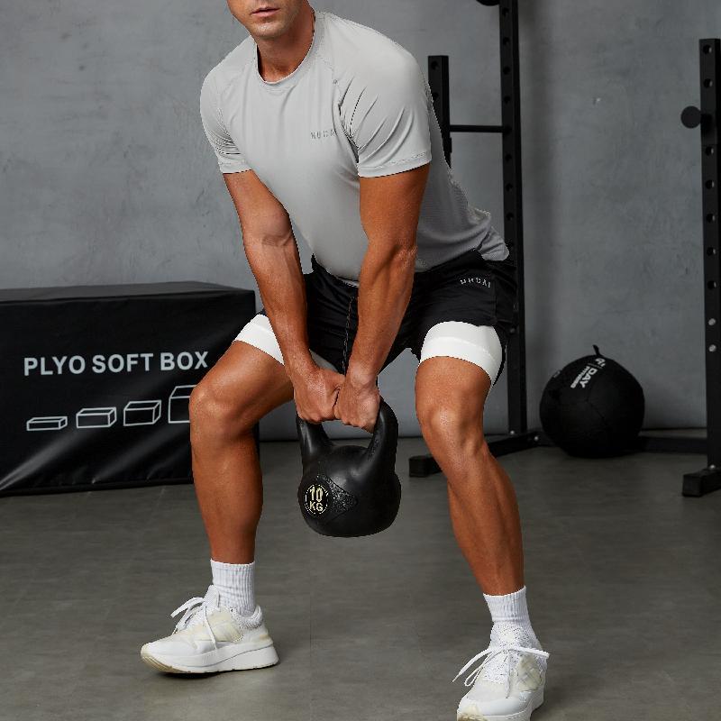 What's the Average Price Range per Unit for Men's Gym Sets (T-Shirt + Shorts)?