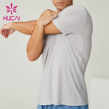 Custom Men's Tencel Wool Blend Performance Fitness Leisure T-Shirt Manufacturer
