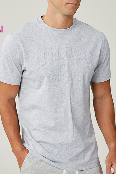 Custom Men's Cotton Blend Embroidered Logo Sports And Casual T-Shirt Manufacturer