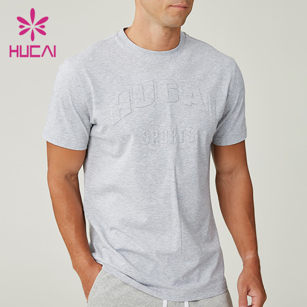 Custom Men's Cotton Blend Embroidered Logo Sports And Casual T-Shirt Manufacturer