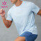 Custom Men's Laser-Perforated Running T-Shirt with Seamless Bonded Technique