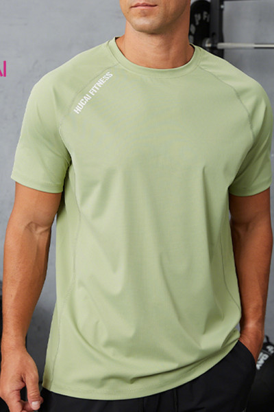 Custom Men's Quick-Dry Sports Training T-Shirt | Cooling Textured Raglan Activewear Manufacturer