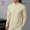 Custom Men's Mock Neck Long Sleeve Training Top | Contrast Mesh Breathable Sportswear Manufacturer