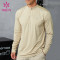Custom Men's Mock Neck Long Sleeve Training Top | Contrast Mesh Breathable Sportswear Manufacturer