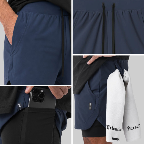 Custom Men's Lined Training Shorts with Phone Pocket for Activewear Brands