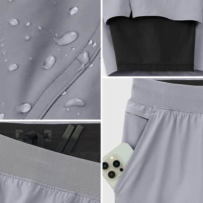 Custom Men's Quick-Dry Lined Training Shorts with Bonded Hem for Activewear Brands