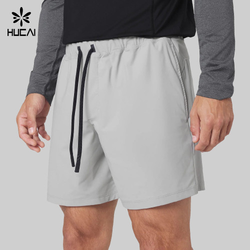 Custom Men's Quick-Dry Stretch Shorts with Phone Pocket for Activewear Brands