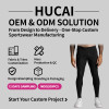 Custom Men's Quick-Dry Compression Tights with Graphic Panels for Activewear Brands