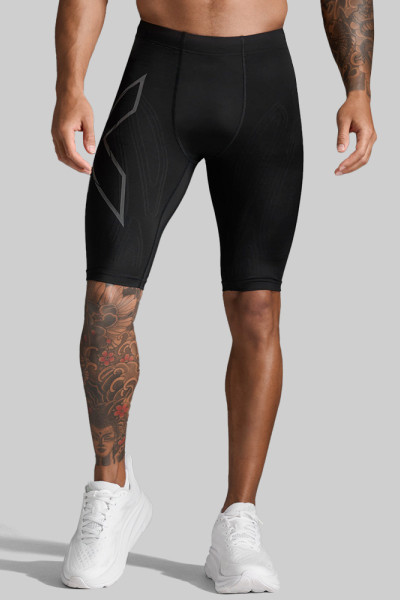Custom Men's Quick-Dry Compression Shorts with Waistband Pocket for Activewear Brands