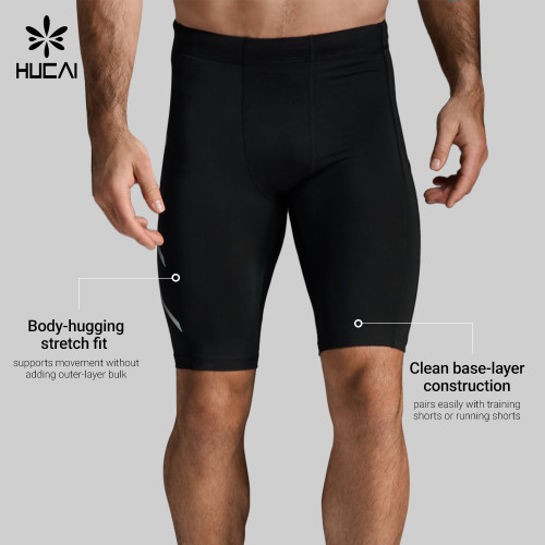 Custom Men's Body-Hugging Compression Shorts for Activewear Brands