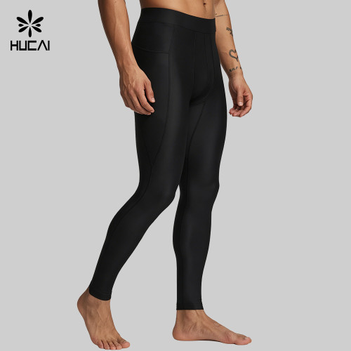 Custom Men's Compression Tights with Side Pocket for Activewear Brands