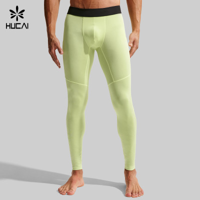 Custom Men's Performance Compression Tights with Side Pocket for Activewear Brands