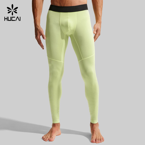 Custom Men's Performance Compression Tights with Side Pocket for Activewear Brands