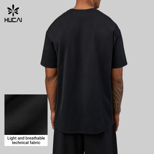 Custom Men's Oversized Breathable T-Shirt with Wrinkle Resistance for Activewear Brands
