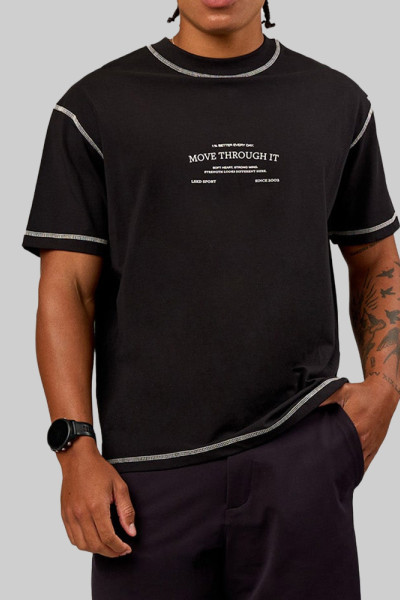 Custom Men's Contrast Stitch Performance T-Shirt with Chest Print for Activewear Brands