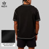 Custom Men's Contrast Stitch Performance T-Shirt with Chest Print for Activewear Brands