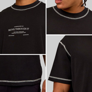 Custom Men's Contrast Stitch Performance T-Shirt with Chest Print for Activewear Brands