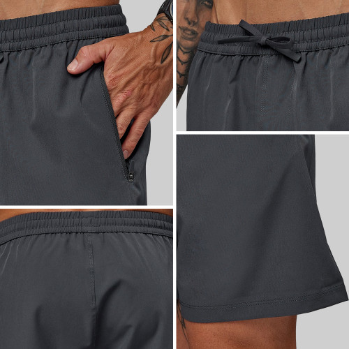 Custom Men's Lightweight Quick-Dry Training Shorts with Zip Pockets
