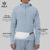 Custom Men's Water-Repellent Half-Zip Running Hoodie for Outdoor Training