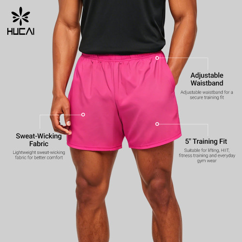 Custom Men's 5 Inch Sweat-Wicking Training Shorts for Activewear Brands