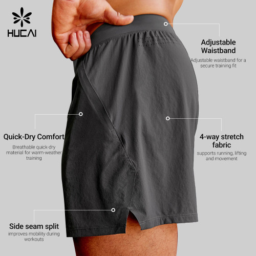 Custom Men's 4-Way Stretch Running Shorts with Side Split for Activewear Brands