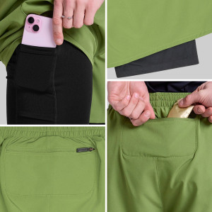 Custom Men's Lined Running Shorts with Phone Pocket for Activewear Brands