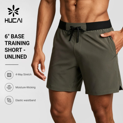 Custom Men's 6 Inch Unlined Training Shorts with Zip Pocket for Activewear Brands