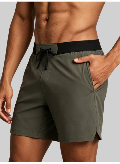 Custom Men's 6 Inch Unlined Training Shorts with Zip Pocket for Activewear Brands