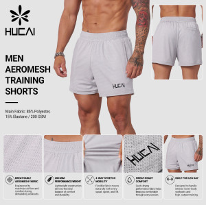 Custom Men's Aeromesh Performance Shorts with 200 GSM Mesh for Activewear Brands