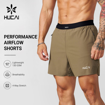 Custom Men's Performance Airflow Shorts with Perforated Side Panels for Activewear Brands