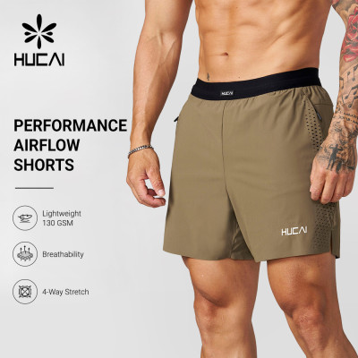 Custom Men's Performance Airflow Shorts with Perforated Side Panels for Activewear Brands
