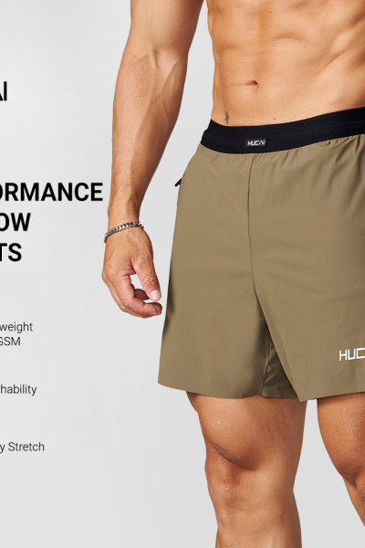 Custom Men's Performance Airflow Shorts with Perforated Side Panels for Activewear Brands