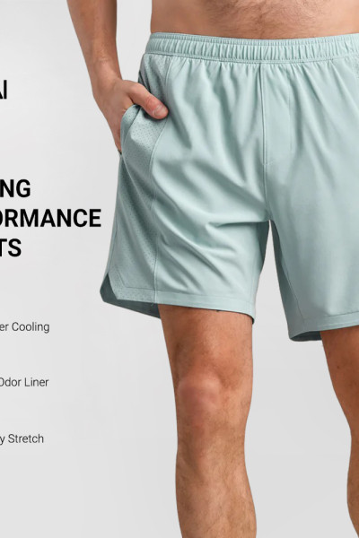 Custom Men's Cooling Training Shorts with Anti-Odor Liner for Activewear Brands
