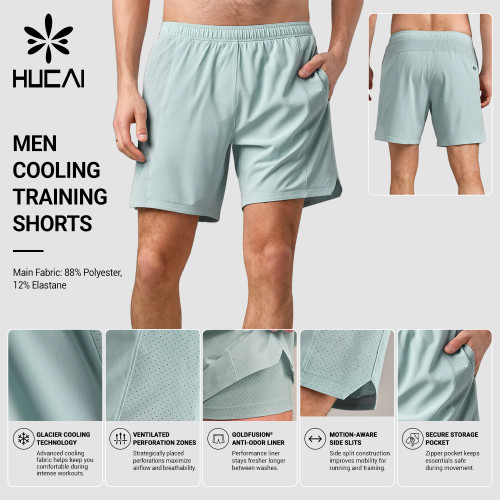 Custom Men's Cooling Training Shorts with Anti-Odor Liner for Activewear Brands