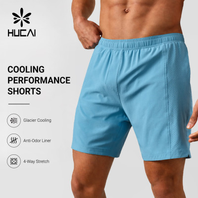Custom Men's Cooling Performance Shorts with Ventilated Panels for Activewear Brands