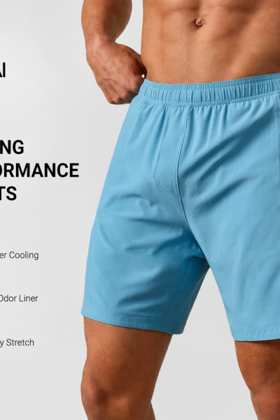 Custom Men's Cooling Performance Shorts with Ventilated Panels for Activewear Brands