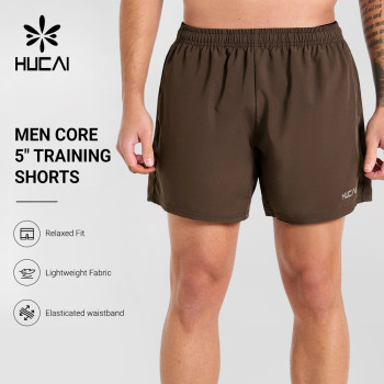 Custom Men's Core 5 Inch Training Shorts with Drawcord for Activewear Brands