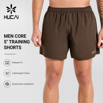 Custom Men's Core 5 Inch Training Shorts with Drawcord for Activewear Brands