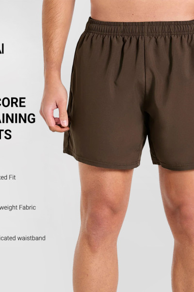Custom Men's Core 5 Inch Training Shorts with Drawcord for Activewear Brands