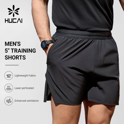 Custom Men's 5 Inch Performance Shorts with Rear Zip Pocket for Activewear Brands