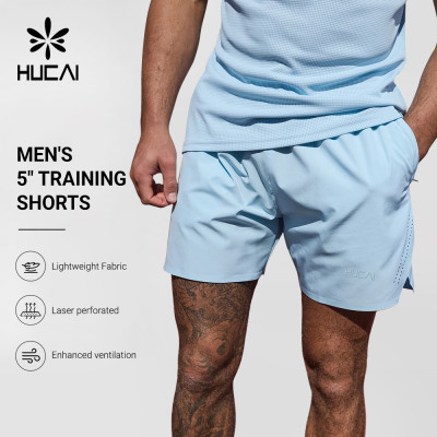 Custom Men's 5 Inch Training Shorts with Laser Vent Panels for Activewear Brands