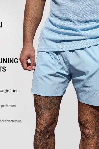 Custom Men's 5 Inch Training Shorts with Laser Vent Panels for Activewear Brands