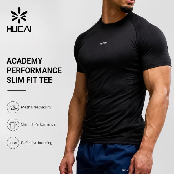 Custom Men's Slim Fit Performance Tee with Mesh Side Panels for Activewear Brands