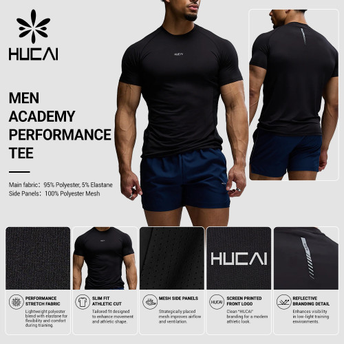 Custom Men's Slim Fit Performance Tee with Mesh Side Panels for Activewear Brands
